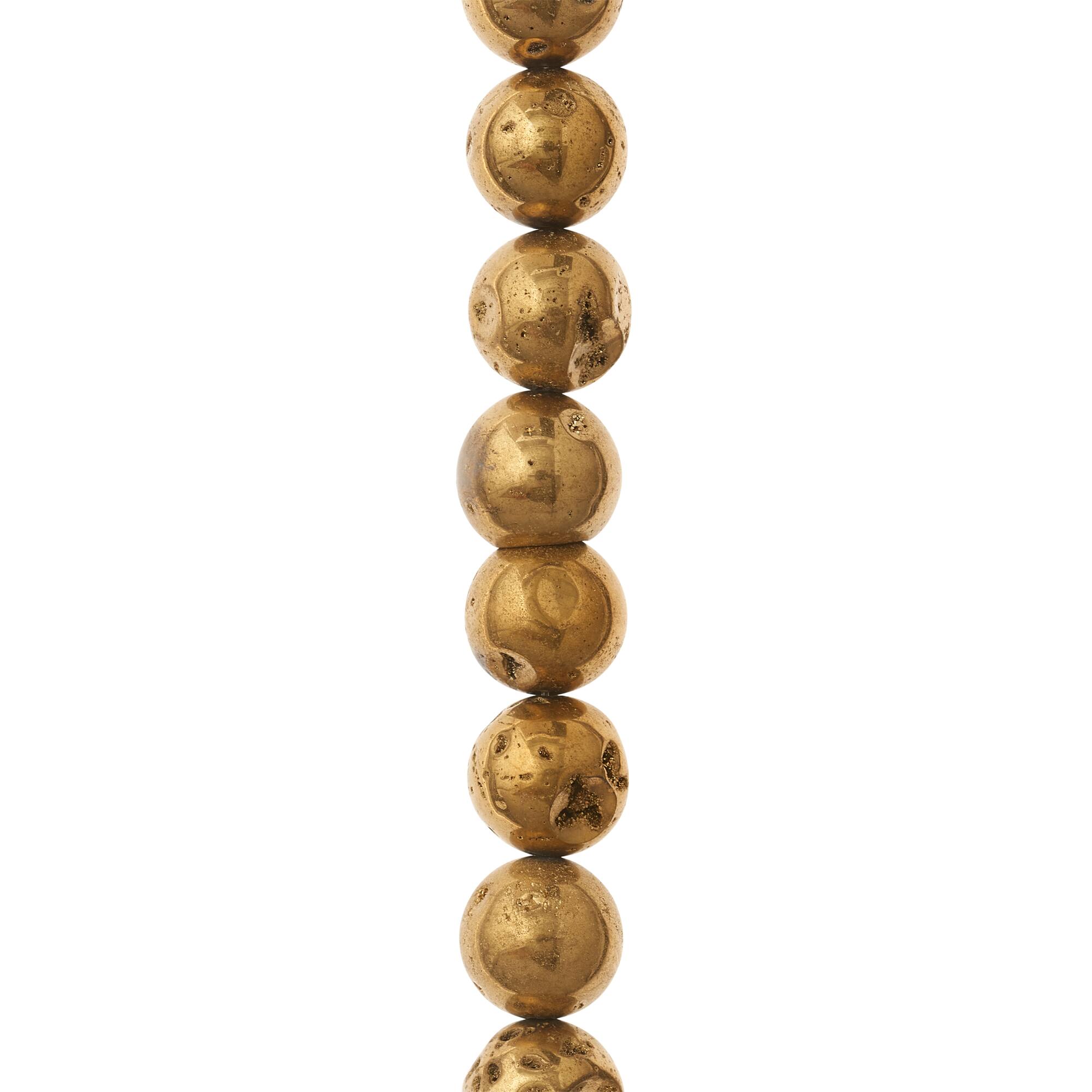 10mm Gold Plated Druzy Agate by Bead Landing™